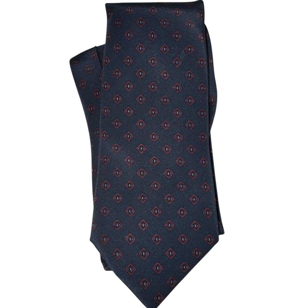 Ballantyne Designed by Stefano Ricci Blue Navy Classic  100% Silk Italy Tie